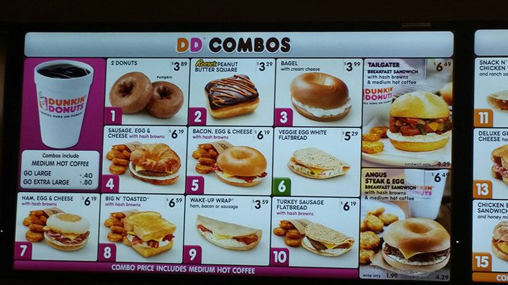 Dunkin Donuts Menu USA With Prices