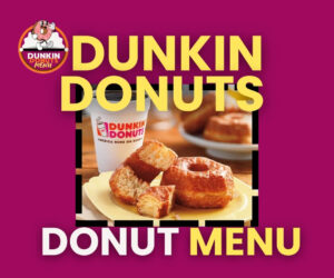 Dunkin Donut Donut Menu With Prices