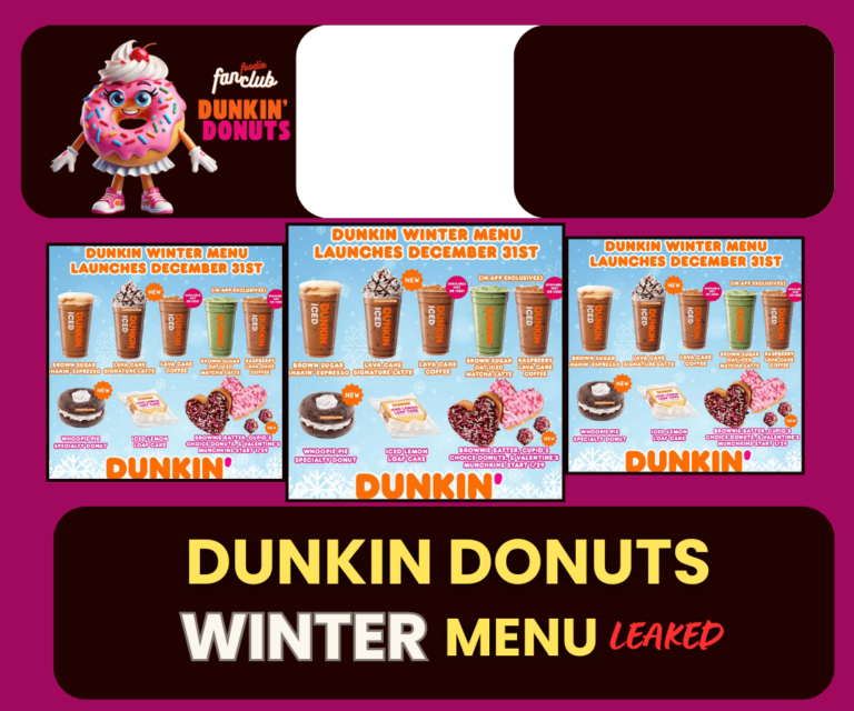 Dunkin Winter Menu Leaked